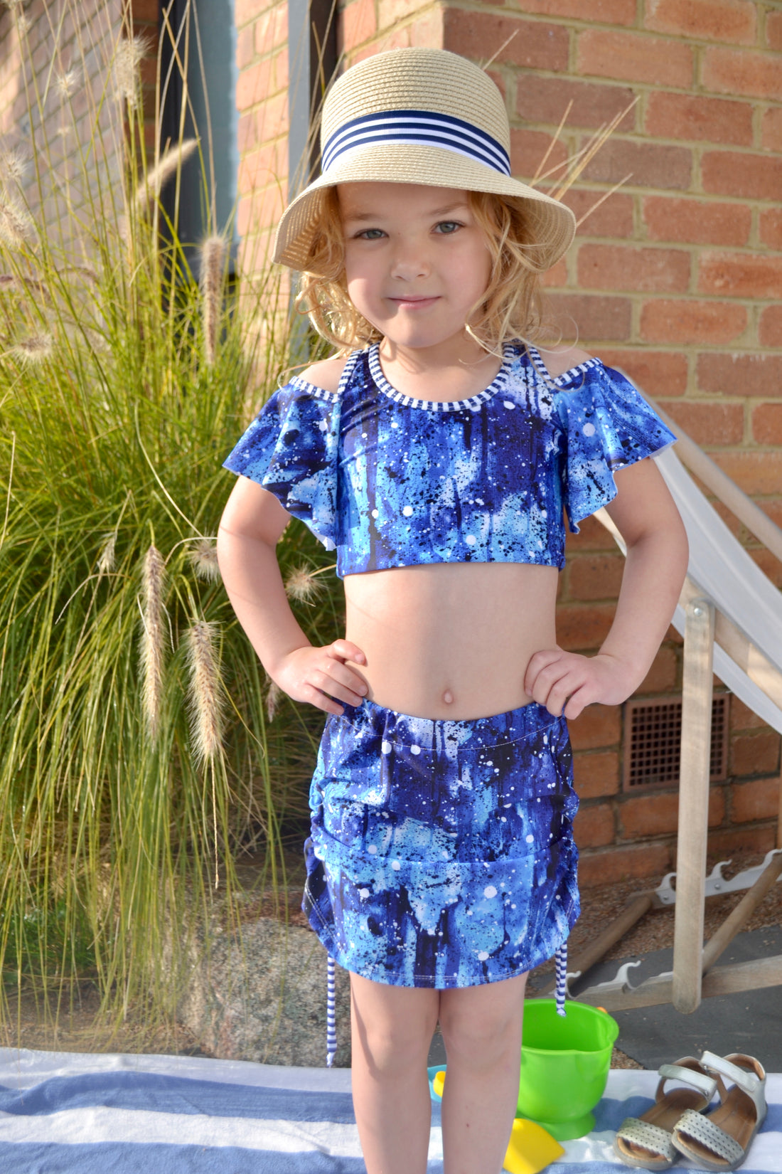 Swim Tops Gardenia style! Get the cold shoulder flutter sleeve look today!