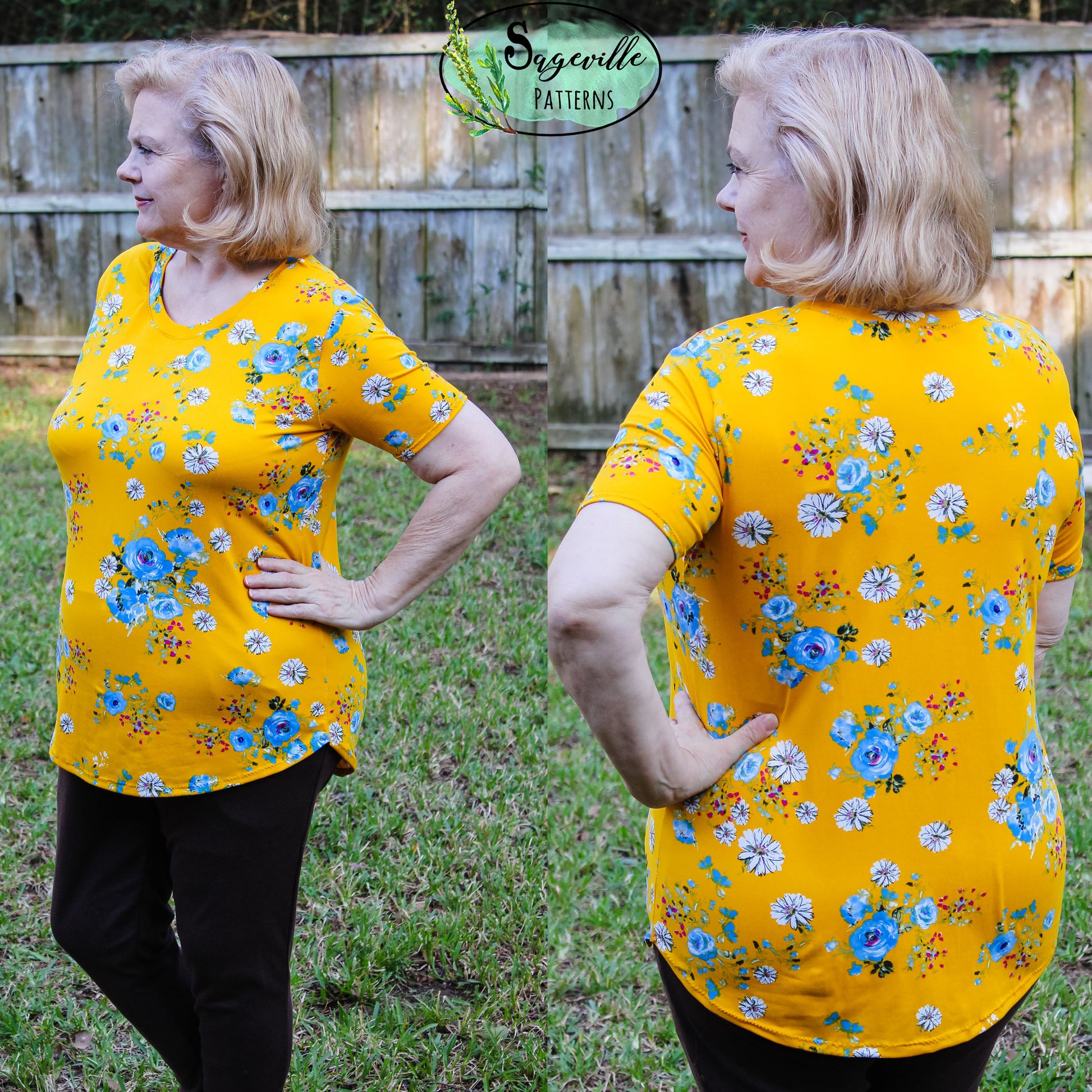 Buttercup Tee *Grab it for FREE with the code in the Sageville Patterns Sewing Group on Facebook!