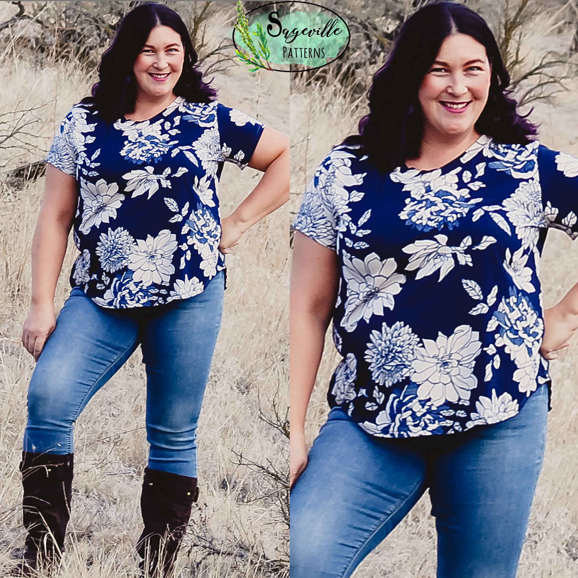 Buttercup Tee *Grab it for FREE with the code in the Sageville Patterns Sewing Group on Facebook!