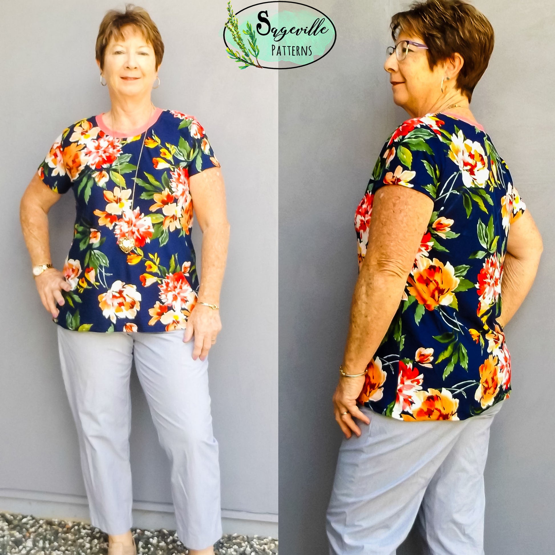 Buttercup Tee *Grab it for FREE with the code in the Sageville Patterns Sewing Group on Facebook!