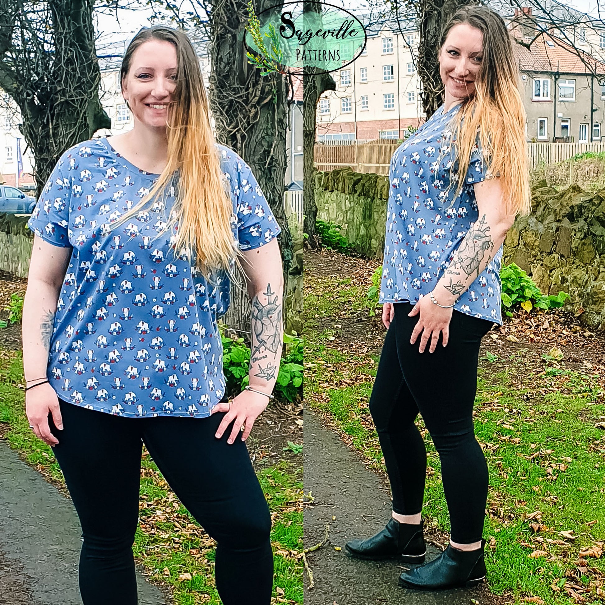 Buttercup Tee *Grab it for FREE with the code in the Sageville Patterns Sewing Group on Facebook!