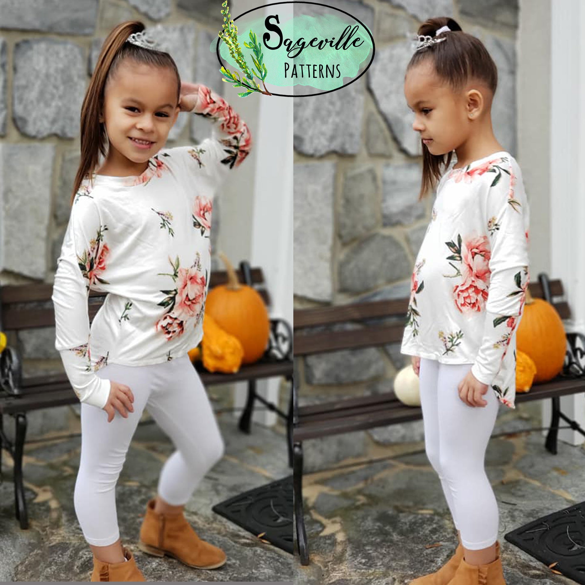 Hazelnut Top Bundle! Save big when you buy BOTH the Women's & Girl's Patterns!
