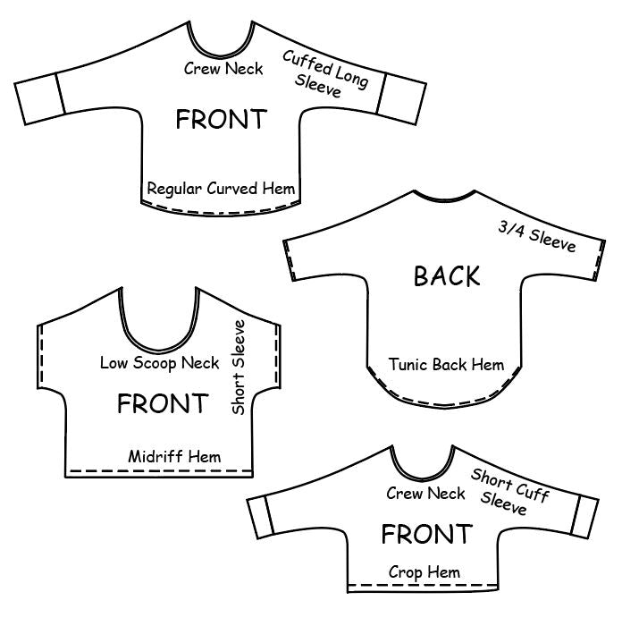 Hazelnut Top Bundle! Save big when you buy BOTH the Women's & Girl's Patterns!