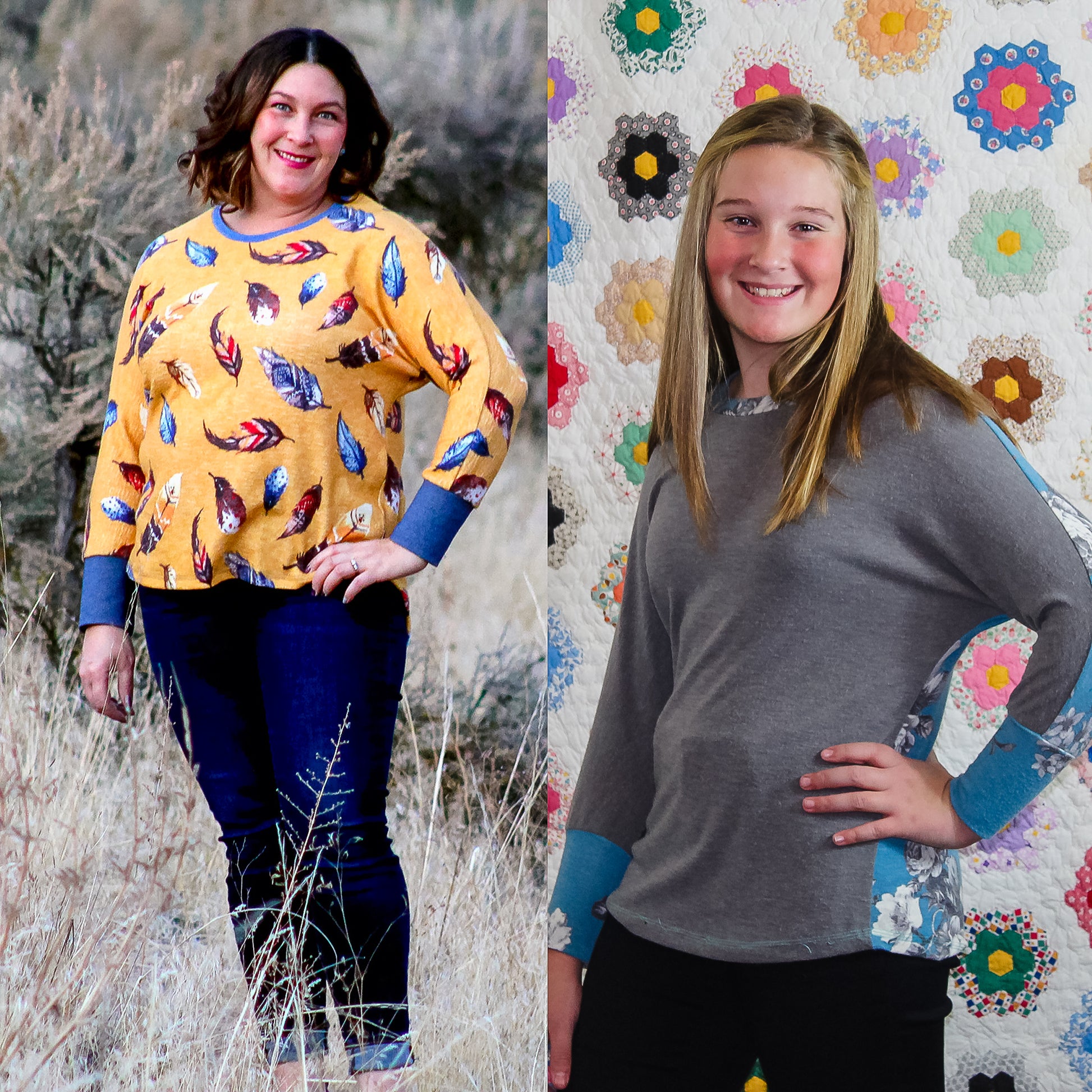 Hazelnut Top Bundle! Save big when you buy BOTH the Women's & Girl's Patterns!
