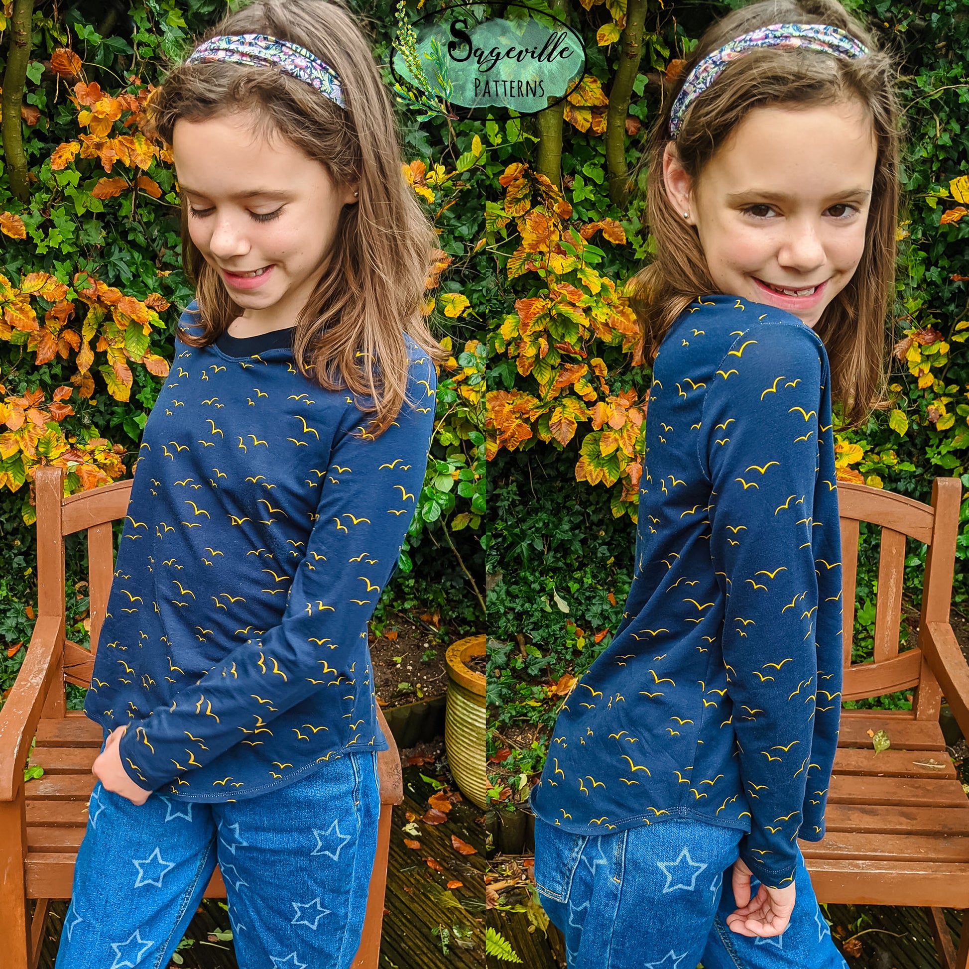 Kid's Buttercup Tee *Grab it for FREE with the code in the Sageville Patterns Sewing Group on Facebook!