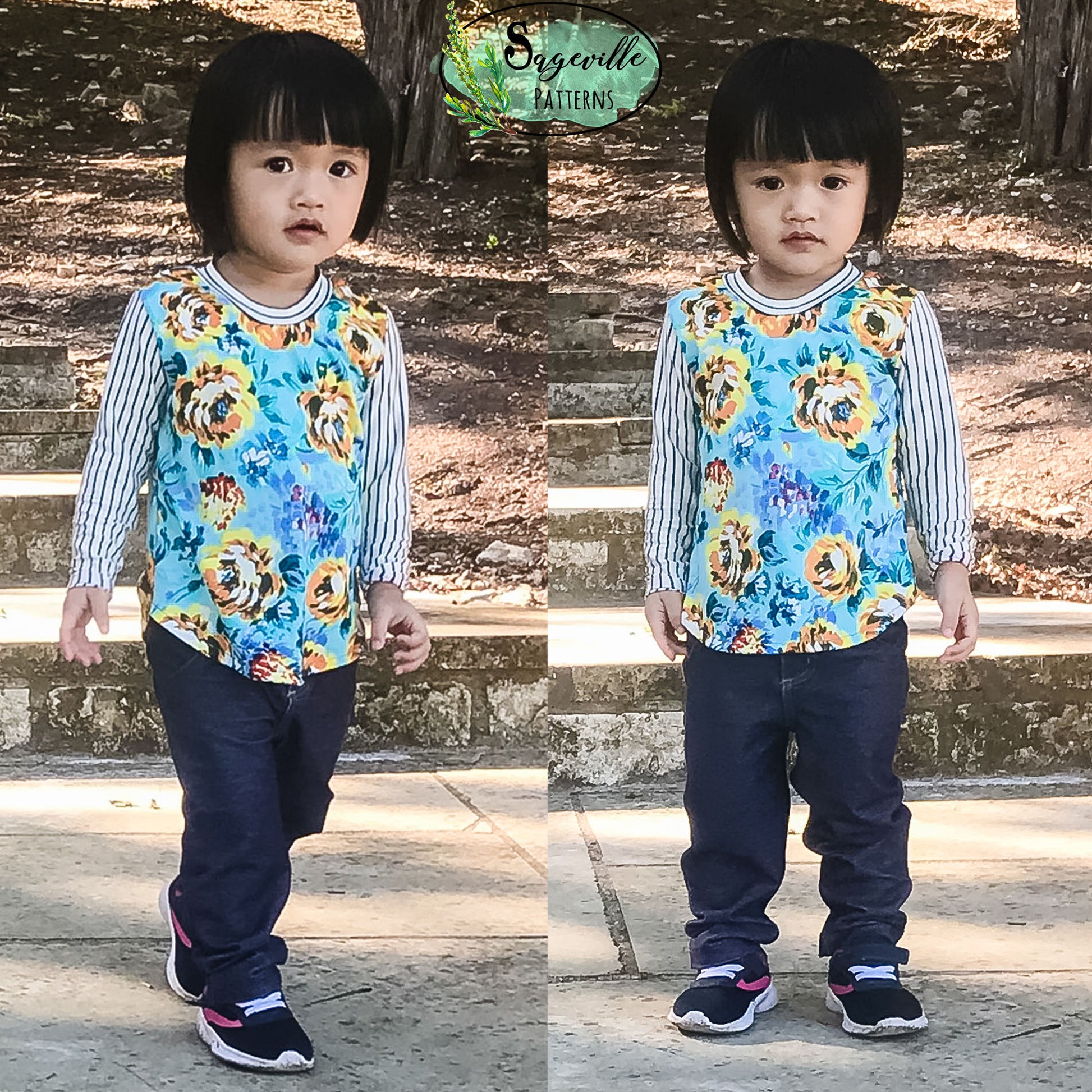 Kid's Buttercup Tee *Grab it for FREE with the code in the Sageville Patterns Sewing Group on Facebook!