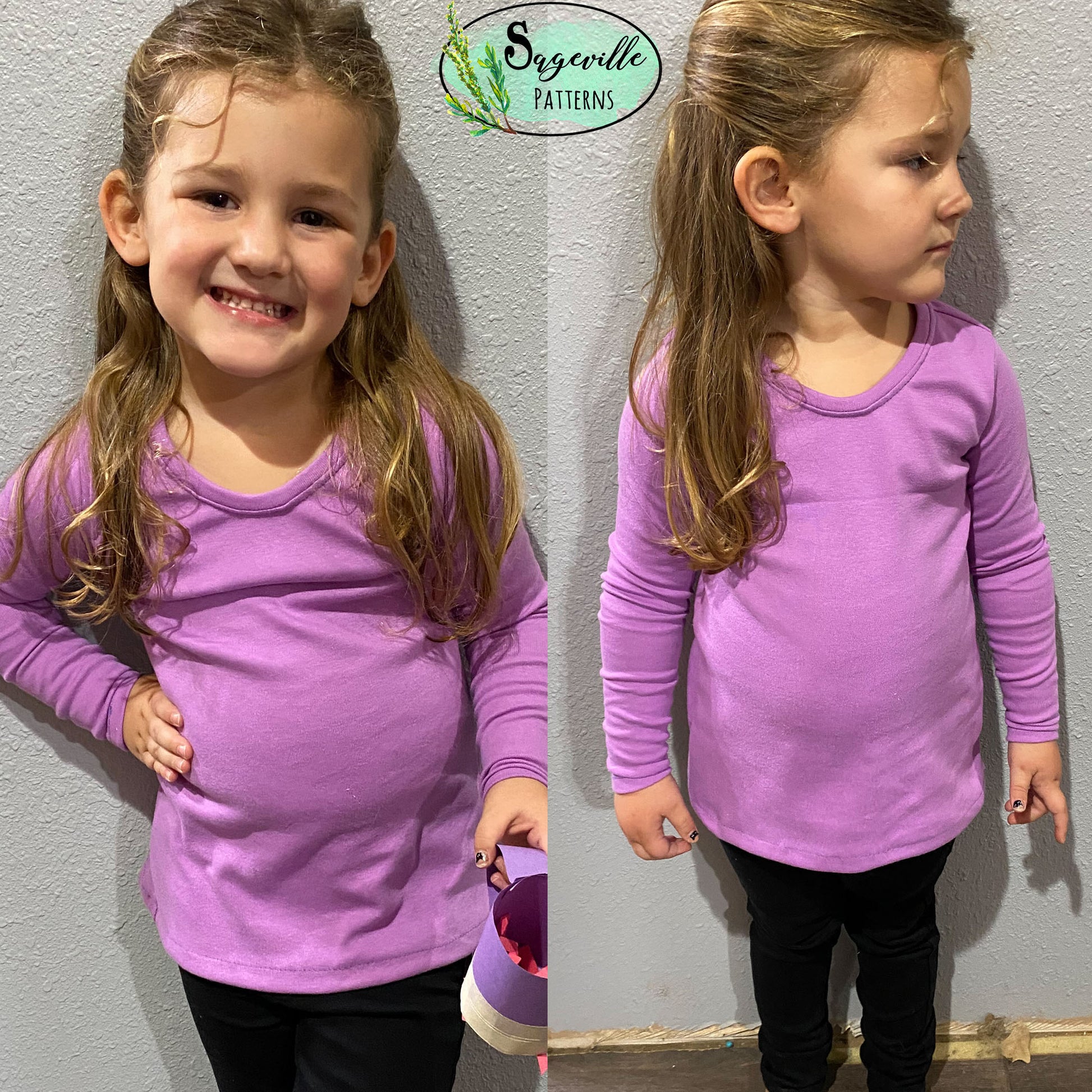 Kid's Buttercup Tee *Grab it for FREE with the code in the Sageville Patterns Sewing Group on Facebook!