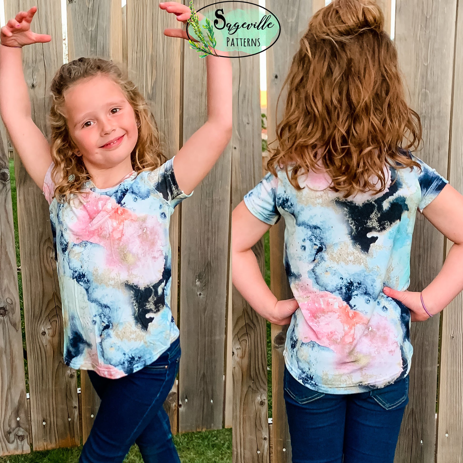 Kid's Buttercup Tee *Grab it for FREE with the code in the Sageville Patterns Sewing Group on Facebook!