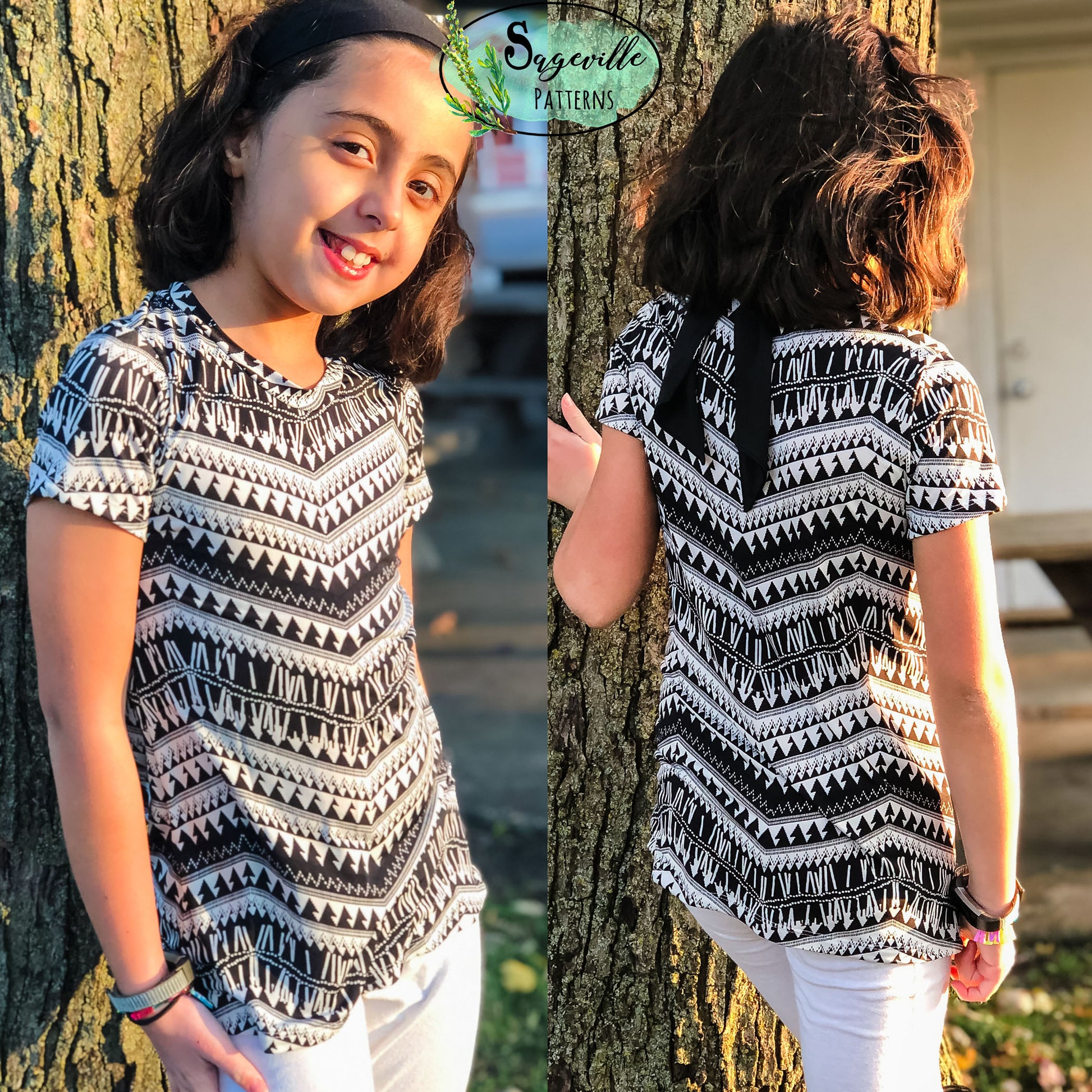 Kid's Buttercup Tee *Grab it for FREE with the code in the Sageville Patterns Sewing Group on Facebook!