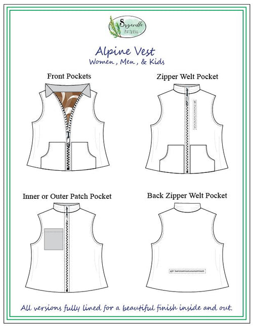 Alpine Vest 3 Pattern Bundle