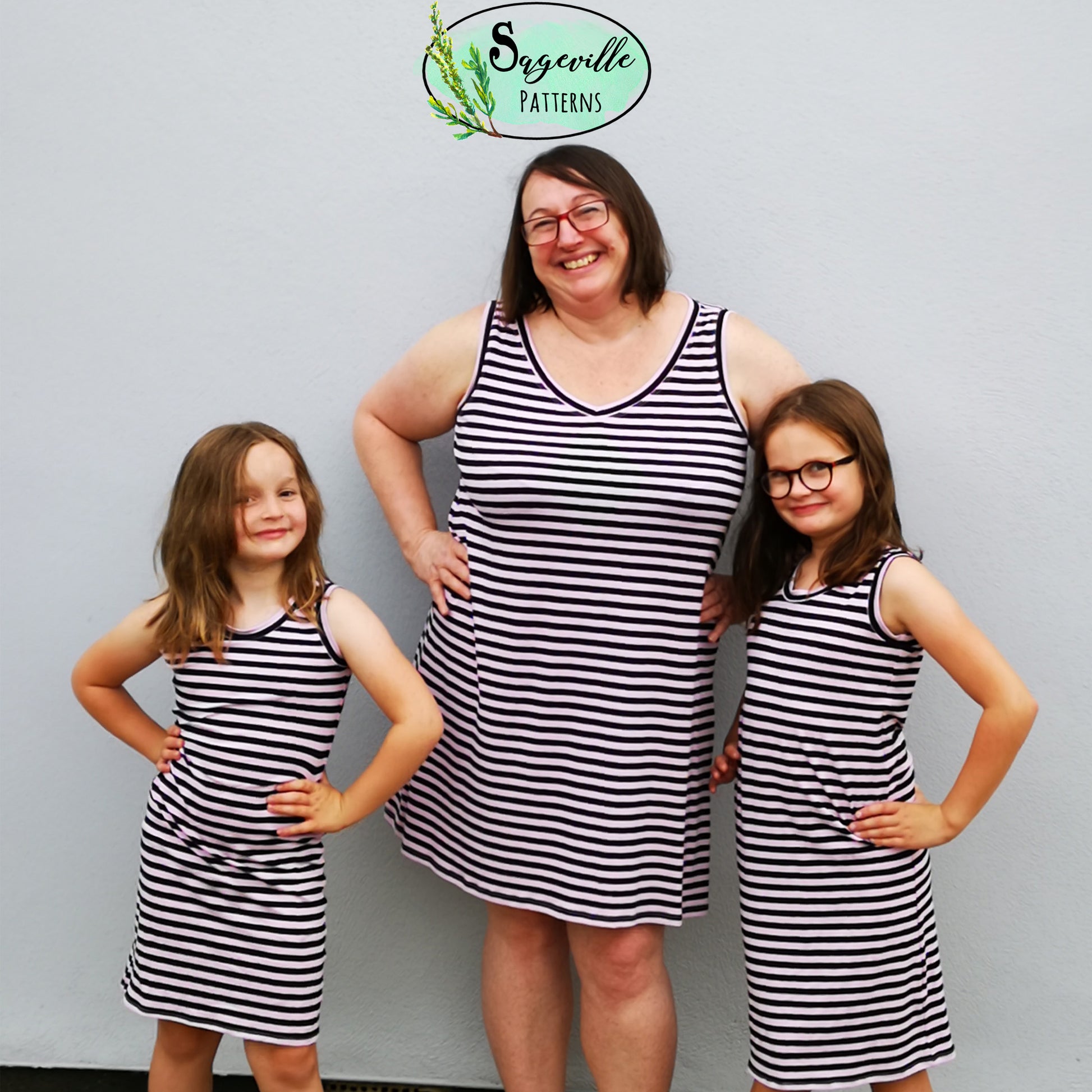 Phlox Tank Top and Dress Bundle! Save when you buy both the women's and girl's pattern together.