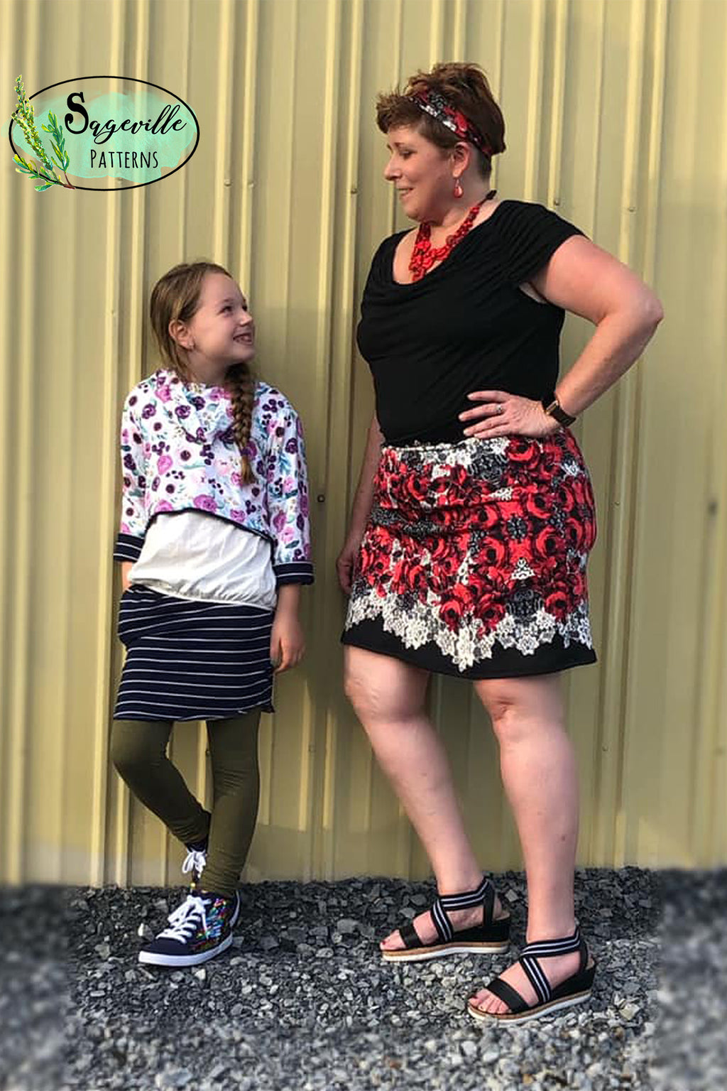 Dahlia Skirt Bundle! Get both the women's and girl's pattern.