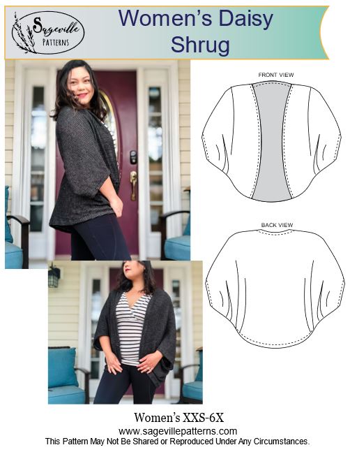 Daisy Shrug Pattern Bundle! Save big on the Women's and Girl's patterns!